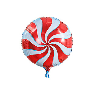 18寸棒棒糖气球卡通儿童圆形糖果铝箔铝膜生日圣诞新年装饰氦气球