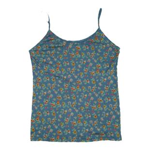 大码夏季小清新洋气碎花吊带背心女纯棉内搭瑜伽修身显瘦短款上衣