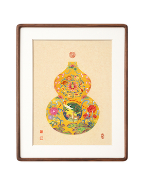 冰青八宝福禄葫芦装饰画