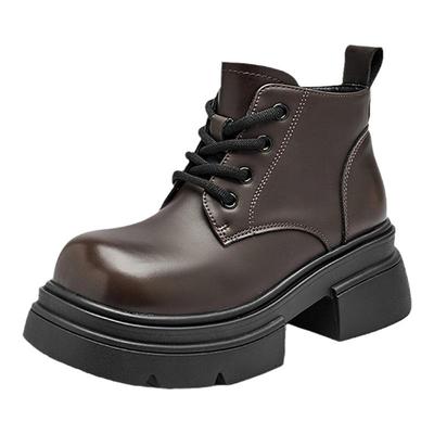 达芙妮厚底马丁靴女短靴超火加绒