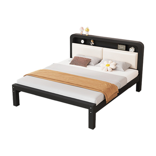 铁艺床双人床家用1.5m单人铁架床不锈钢加固加粗加厚1米8出租房用