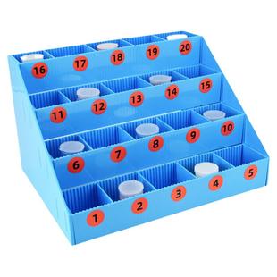 发药盘阶梯式分药盘口服药盒标本架20格收纳盒早中晚发药杯摆药盘