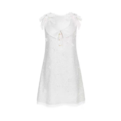 JONIbyBEB蝴蝶结亮片连衣裙女