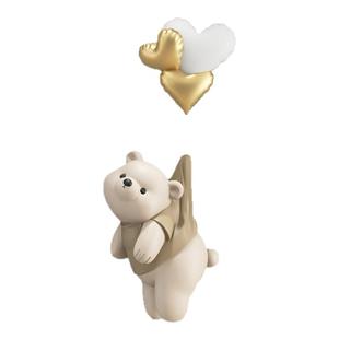 潮玩熊入户玄关挂画客厅装饰画现代简约儿童房卧室3d立体浮雕壁画