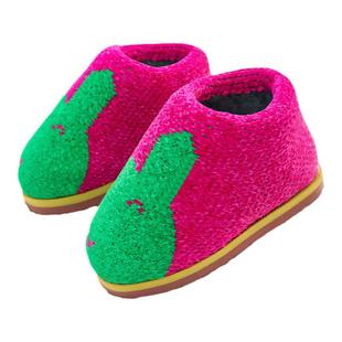 儿童手工棉拖鞋老式棉鞋儿童棉拖鞋手工毛线鞋女童拖鞋手工编织冬