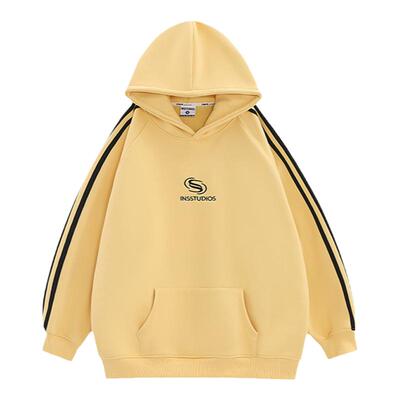 INSstudios小LOGO三条杠条纹卫衣