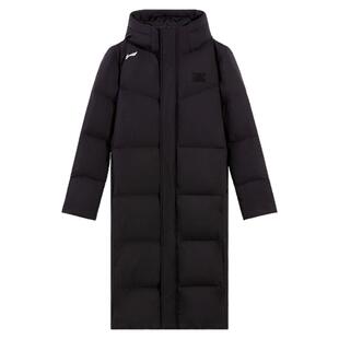 李宁长款羽绒服男女款秋冬季新款鸭绒加绒厚情侣保暖连帽运动外套