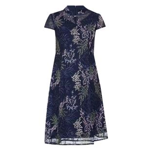 【现货秒发】25年夏季新中式蕾丝刺绣优雅显瘦立领旗袍连衣裙子