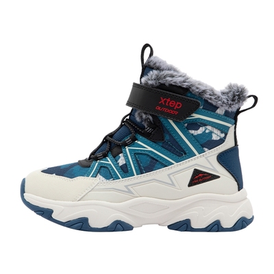 特步童鞋冬季新款幼小童男童雪地靴大棉鞋儿童运动防滑耐磨棉鞋