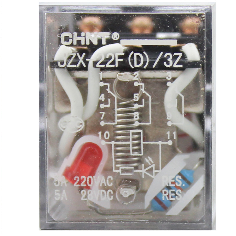 正泰小型中间电磁继电器开关12v24v220v380v交流jzx直流DC8脚14脚