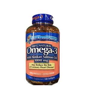 美国直邮Pure Alaska阿拉斯加深海鱼油Fish胶囊野生三文鱼Omega-3