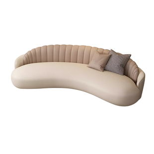 沙发服装店专用沙发休息区设计师弧形接待服装店沙发轻奢高级感