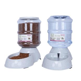 中恒猫碗大容量食盆狗喝水双碗自动饮水喂食器大号狗碗猫咪粮盆