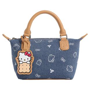 TOUTOUhellokitty凯蒂猫联名丹宁牛仔包包可爱饺子包生日礼物实用
