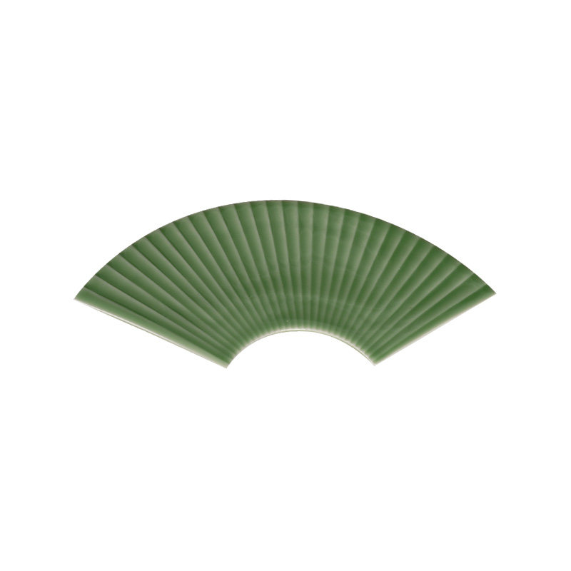 青瓷扇形寿司盘陶瓷盘
