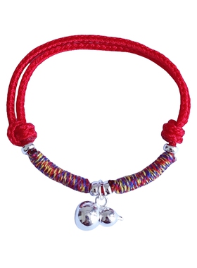 足银999纯银葫芦盘缠手链女