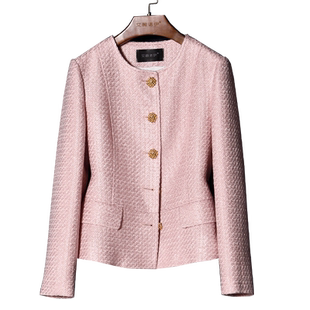 【法式名媛】小香风短外套2025秋季新款圆领长袖修身显瘦女士上衣