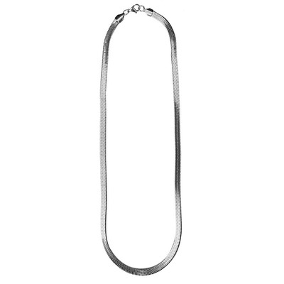 钛钢扁蛇骨链嘻哈锁骨链不掉色