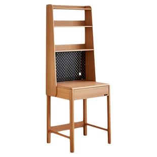 全友家居原木风儿童小学生书桌学习桌架组合小家用单人阅读写字桌