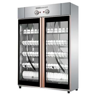 商用消毒柜双门立式大容量热风循环餐具保洁柜食堂不锈钢消毒碗柜