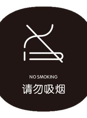 亚克力简约提示墙贴请勿吸烟