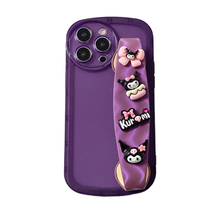 日韩卡通库洛米手腕带挂绳手机壳