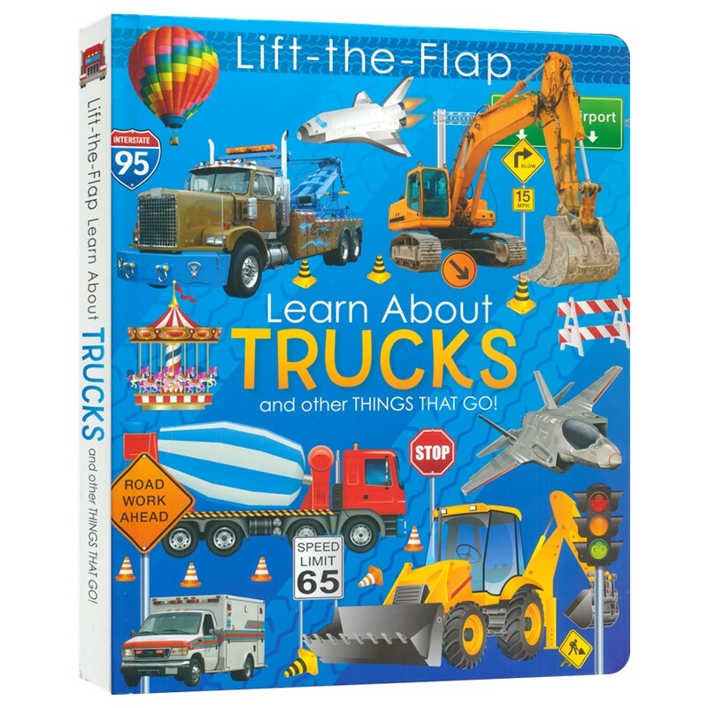 Lift The Flap Learn About Trucks 卡车交通工具认知翻翻书 纸板书 亲子读物 英语早教启蒙 英文原版进口儿童图书