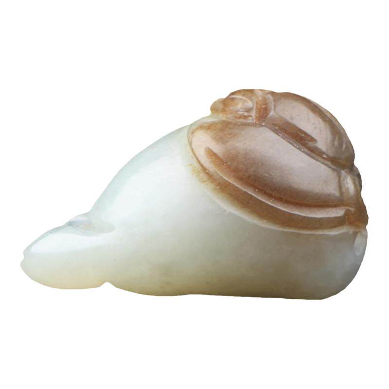 梵峙和田玉挂件脚丫糖白玉蝙蝠