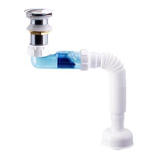 潜水艇面盆下水器横排下水管洗手盆排水管墙排下水道防返臭神器L