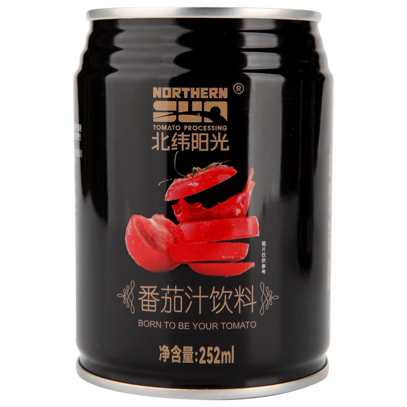 新疆第七师北纬阳光番茄汁饮料果蔬汁西红柿汁果汁252ml*10罐整箱