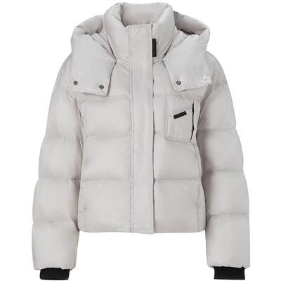 LAGOGO连帽落肩袖宽松短款羽绒服