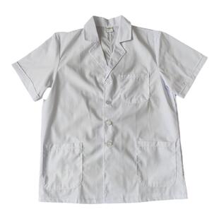 短款白大褂女口腔医生牙科半身工作服男夏天短袖护士服医师服小褂