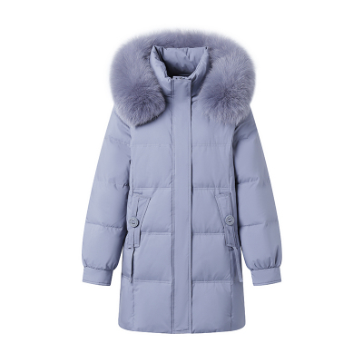 雅鹿中年妈妈羽绒服女保暖中长款