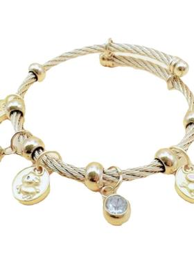 三合生肖手镯种子字新款柜台正品