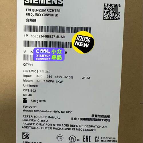 溢价-6SL3224-0BE27-5UA0G120 功率