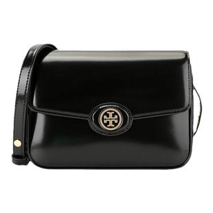 自营TORY BURCH汤丽柏琦Robinson女士漆皮翻盖斜挎单肩小方包