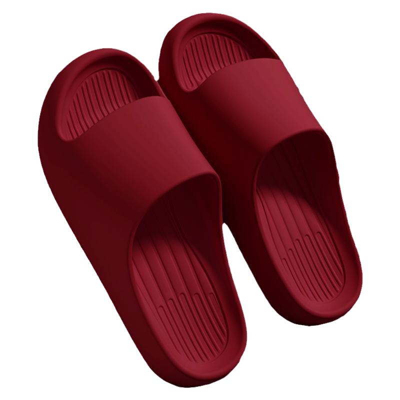 eva踩屎感红色大码凉拖鞋男女本命年居家用防滑防臭情侣浴室拖鞋