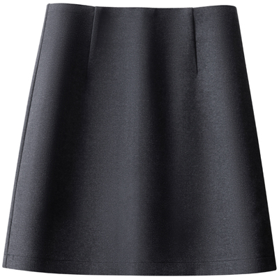 高腰百搭显瘦冬季a字裙毛呢短裙