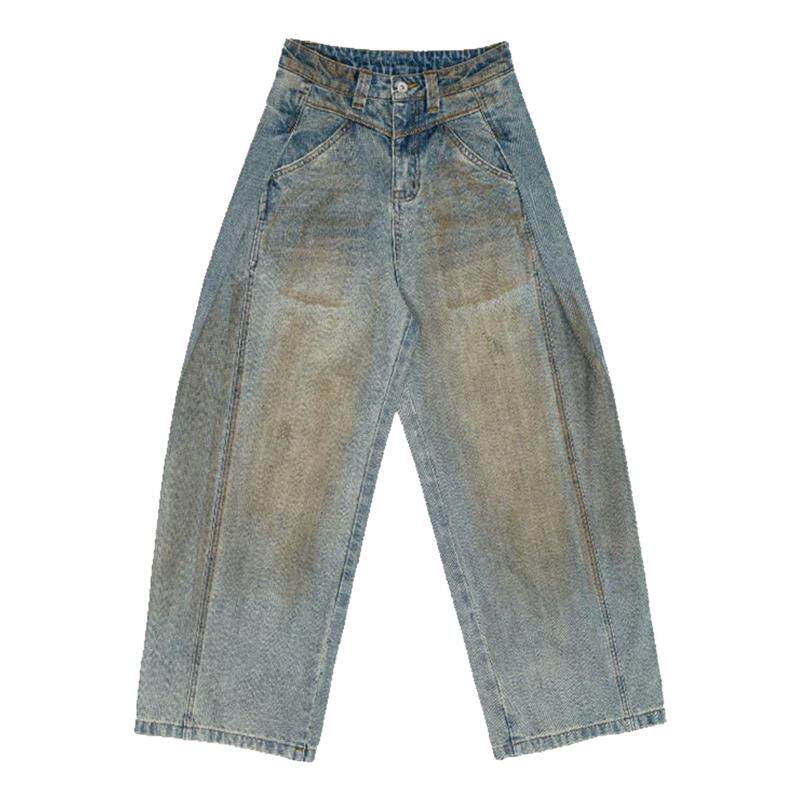 COCONUTPLAM*UNISEX“丹宁系列”重磅全棉做旧牛仔裤