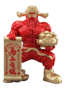 肌肉财神爷摆件店铺室内装饰品