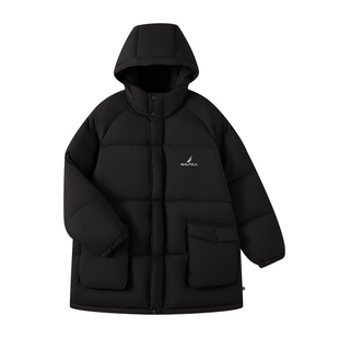 【云感暖舱】NAUTICA童装男童女童中长款羽绒服秋冬季面包服外套
