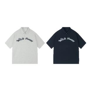 吕小虎ACTUP 肌理感短袖POLO衫男夏季青少年下摆开衩运动翻领上衣