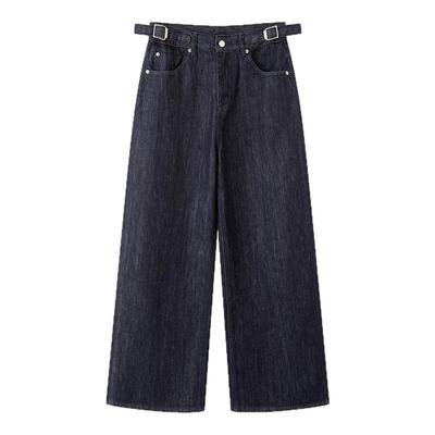 画风drawwind直筒拖地裤女牛仔裤