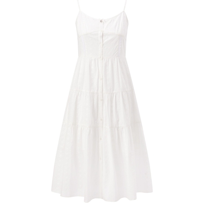 乐町2024夏季新款收腰显瘦吊带开襟连衣裙C1FAE2426