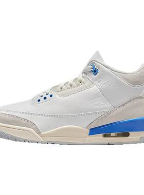 AirJordan3白蓝中帮复古篮球鞋