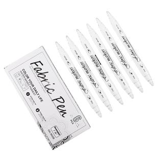 白色补色笔马克笔软头笔不掉色球鞋衣服修色手办细头油漆笔防水白色涂鞋笔画画涂漆石笔美缝金属秀秀笔秀丽笔