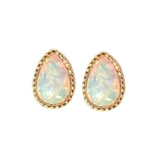 【月光之彩】欧泊石耳钉S925银幻彩甜美风耳饰精致养耳澳宝饰品