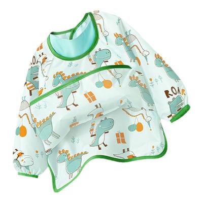 超大立体兜纯棉护脖长袖罩衣