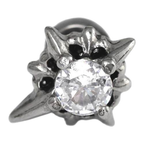 Shinma 六芒星锆石复古耳钉欧美北极星钛钢耳钉十字架星芒耳饰