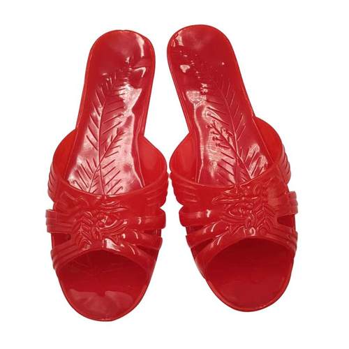 珠江菊花水晶拖鞋夏女居家防滑软底果冻经典怀旧塑胶料妈妈凉拖鞋